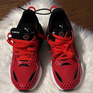 Puma Kids Red and Black Sneakers